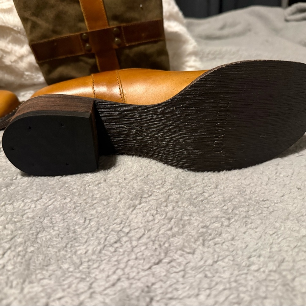 Durango Olive and Tan Heeled Boots - Picture 3 of 4